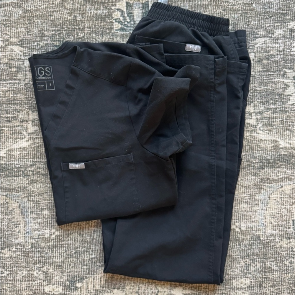 Figs Scrubs set, size small, black